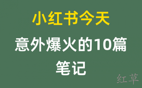 小红书今天意外爆火的10篇笔记