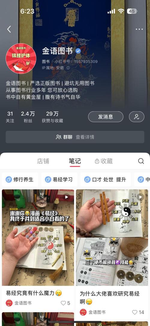 小红书赛道：易经漫画科普书