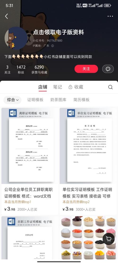 小红书虚拟资料是最容易变现的项目