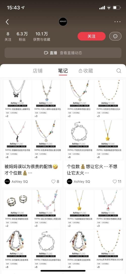 小红书物美廉价首饰变现百万