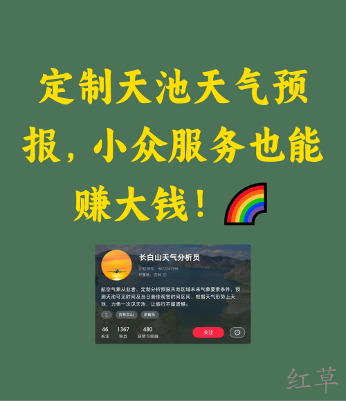 定制天池天气预报，小众服务也能赚大钱！🌈