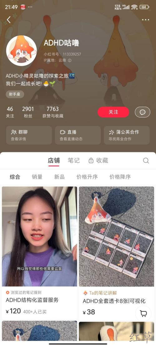 小红书，虚拟赛道，卖ADHD督学服务，一个月赚5万+