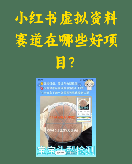 小红书虚拟资料赛道在哪些好项目？