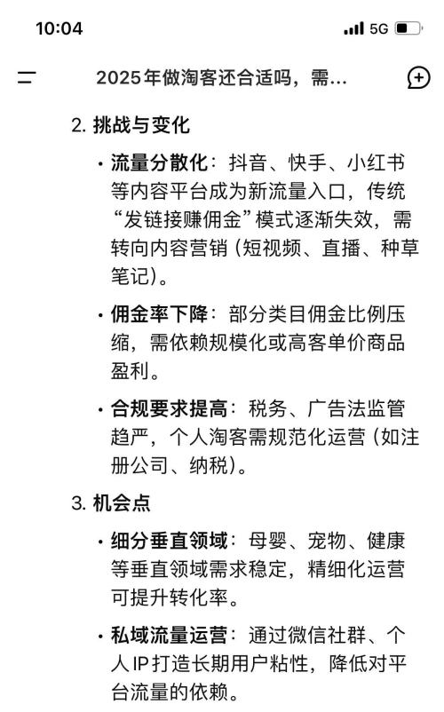 当我问 DeepSeek 2025年还适合做淘客吗？