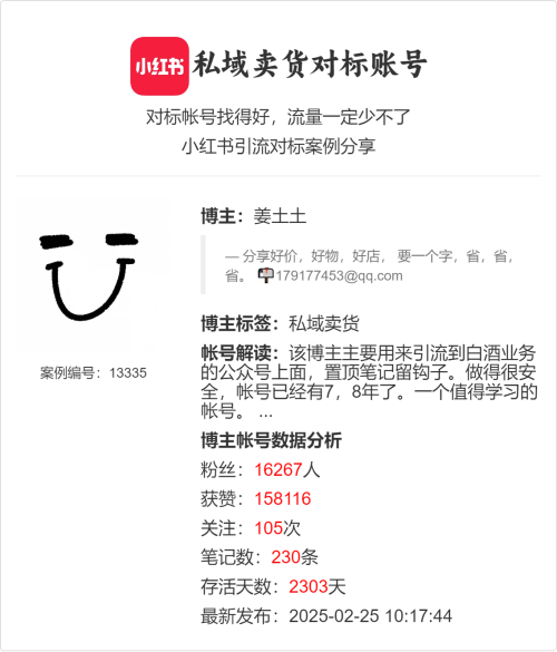 该博主主要用来引流到白酒业务的公众号上面
