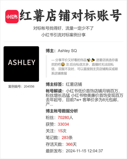 小红书低价首饰店铺月销百万，粉丝增长迅猛