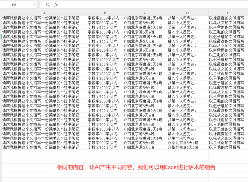 相同的内容如何让AI大量生产完全不同的素材。